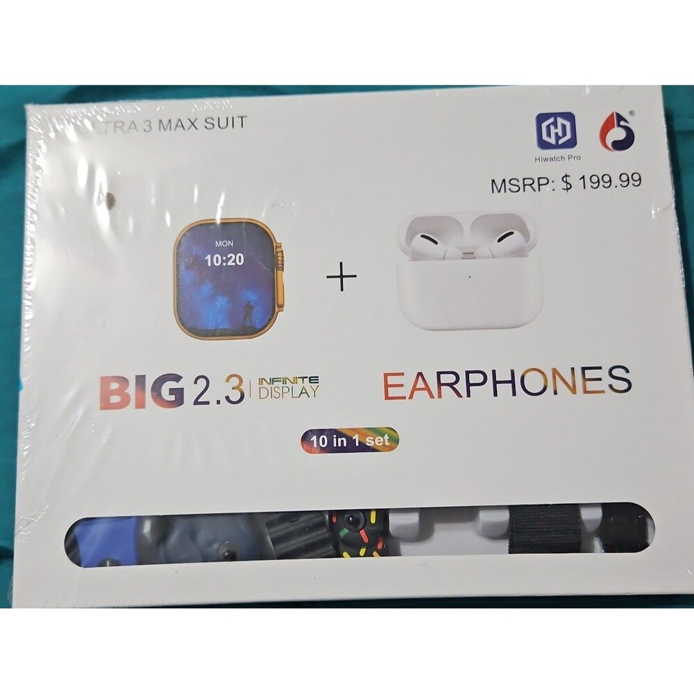 smartwatch and headphones